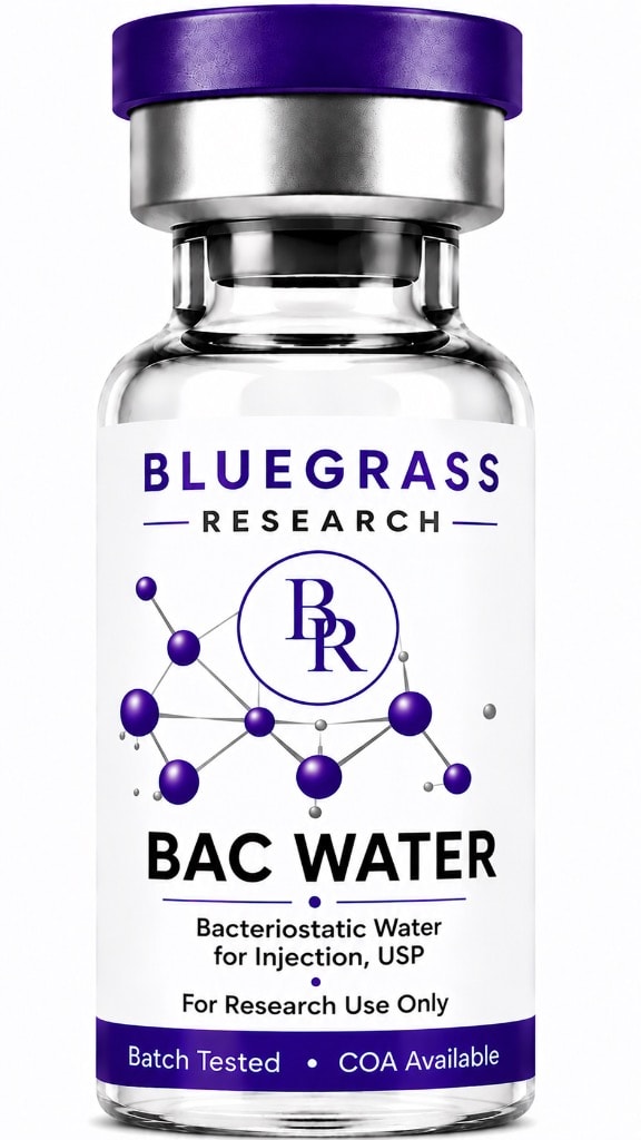 BAC Water research peptide vial