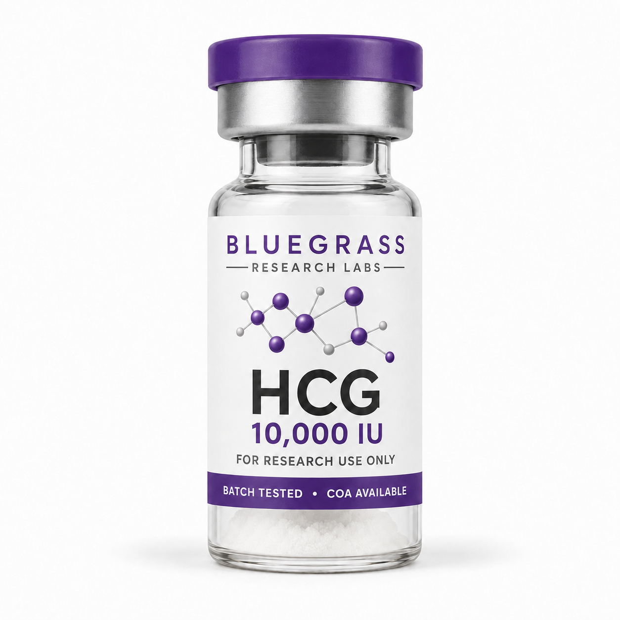 HCG research peptide vial