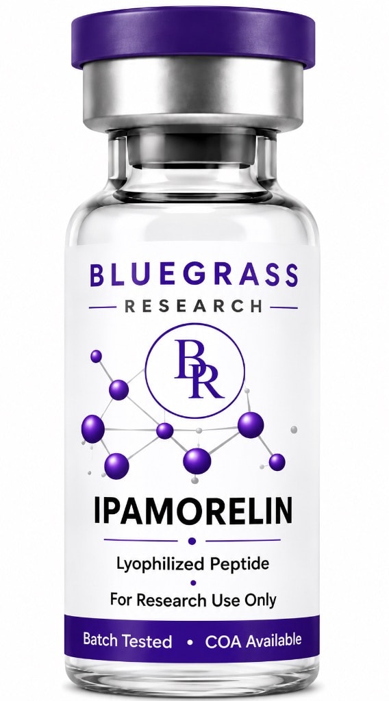 Ipamorelin research peptide vial