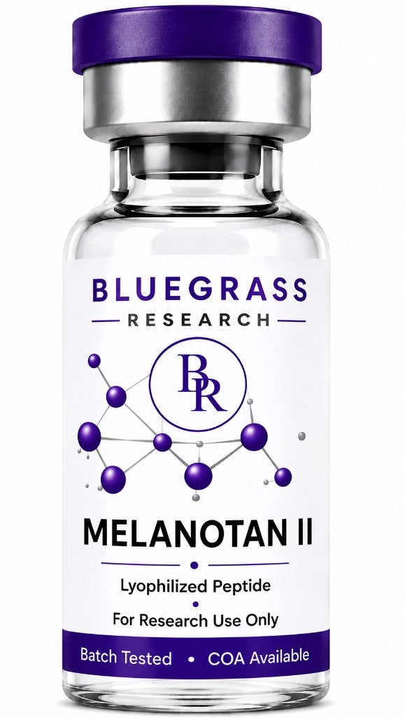 Melanotan II research peptide vial