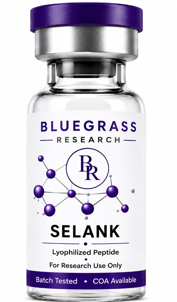 Selank research peptide vial